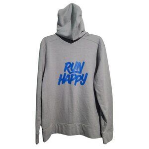 Brooks Men's Gray Run Happy Full Zip Sweatshirt Hoodie Jacket Size L NWT